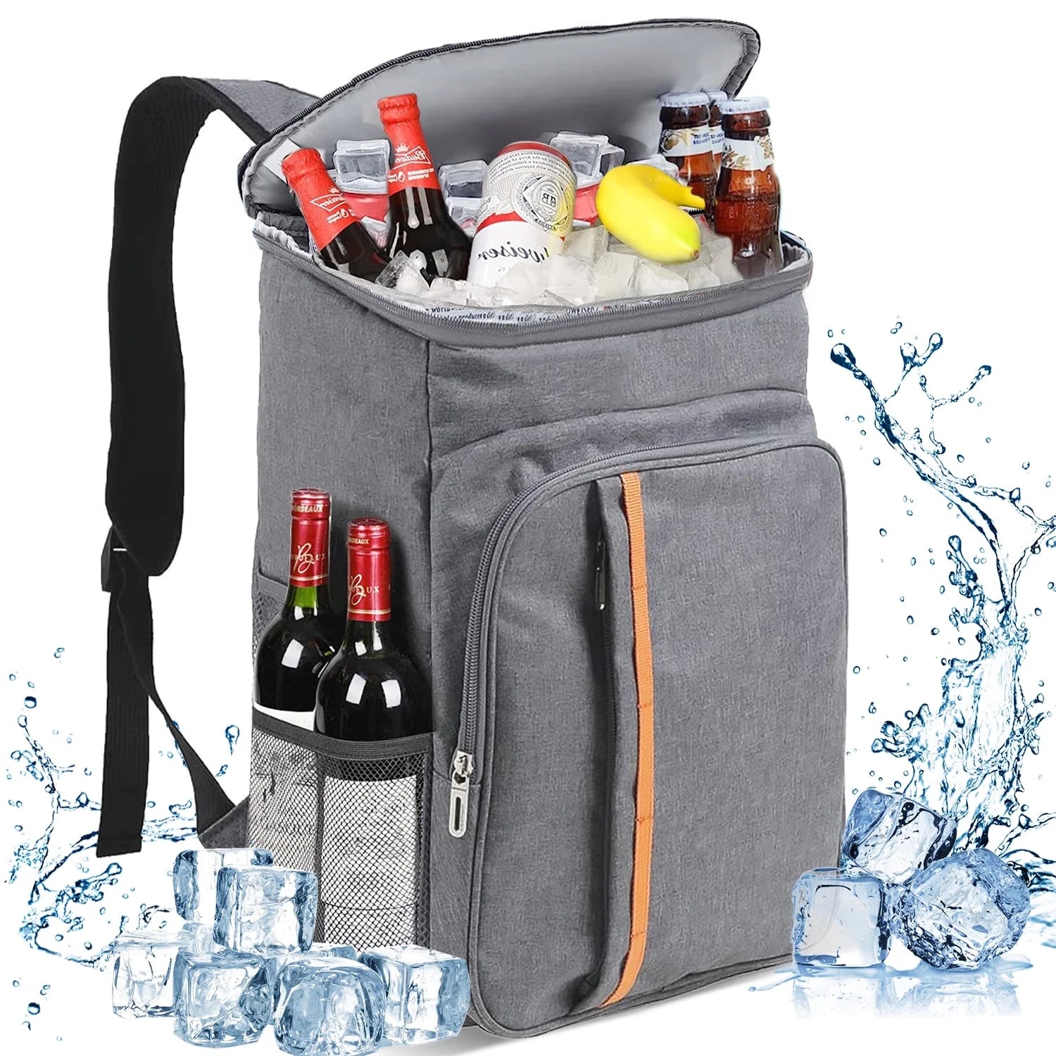 Insulated Leak Proof Waterproof Cooler Backpack - Gray - Peak Performance Outfitters