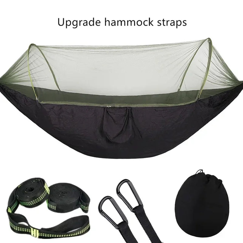 2023 Portable Camping Hammock with Mosquito Net and Pop-Up Light - Peak Performance Outfitters