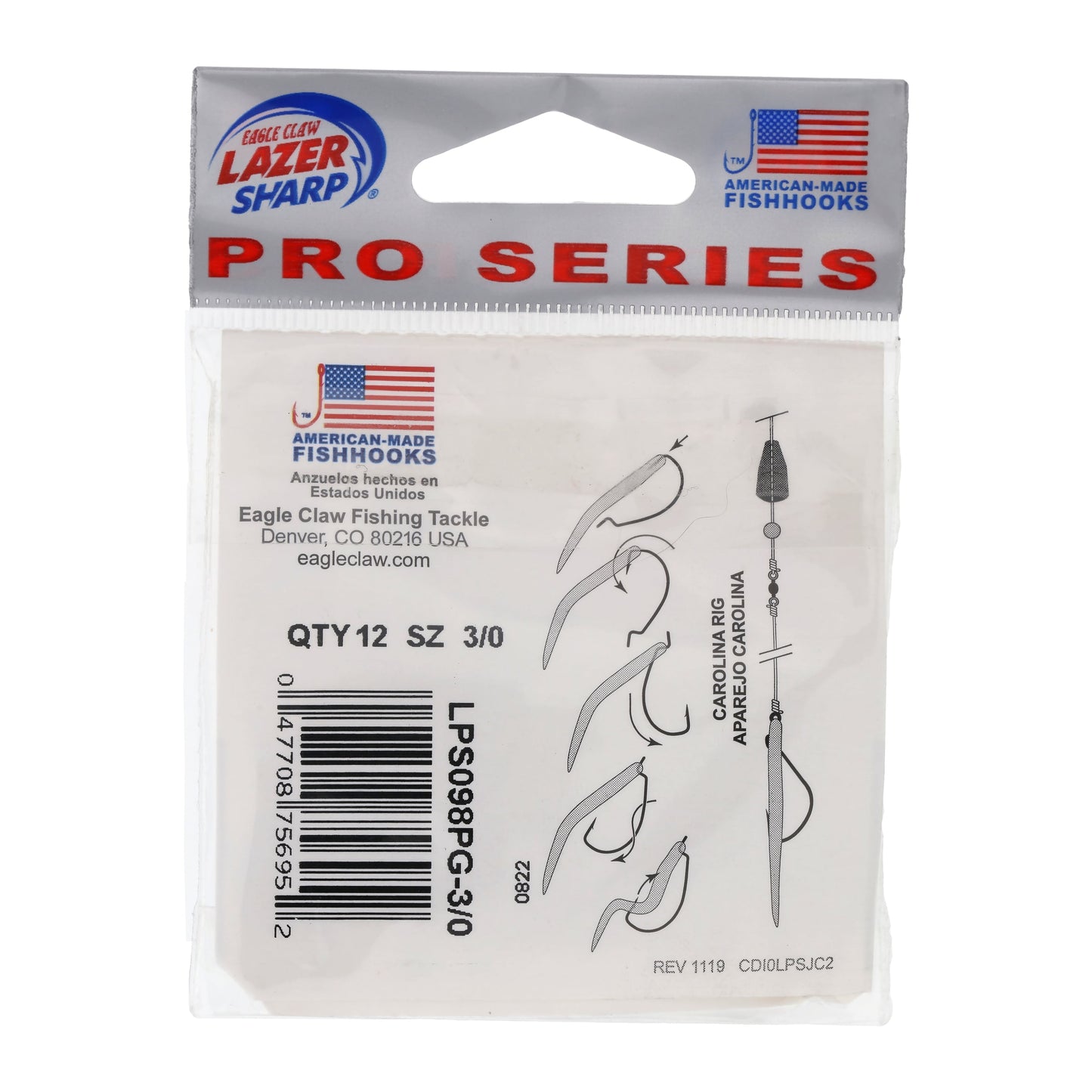 Jason Christie Heavy Wire EWG Worm Fishing Hooks, Size 3/0, 12 Pack - Peak Performance Outfitters