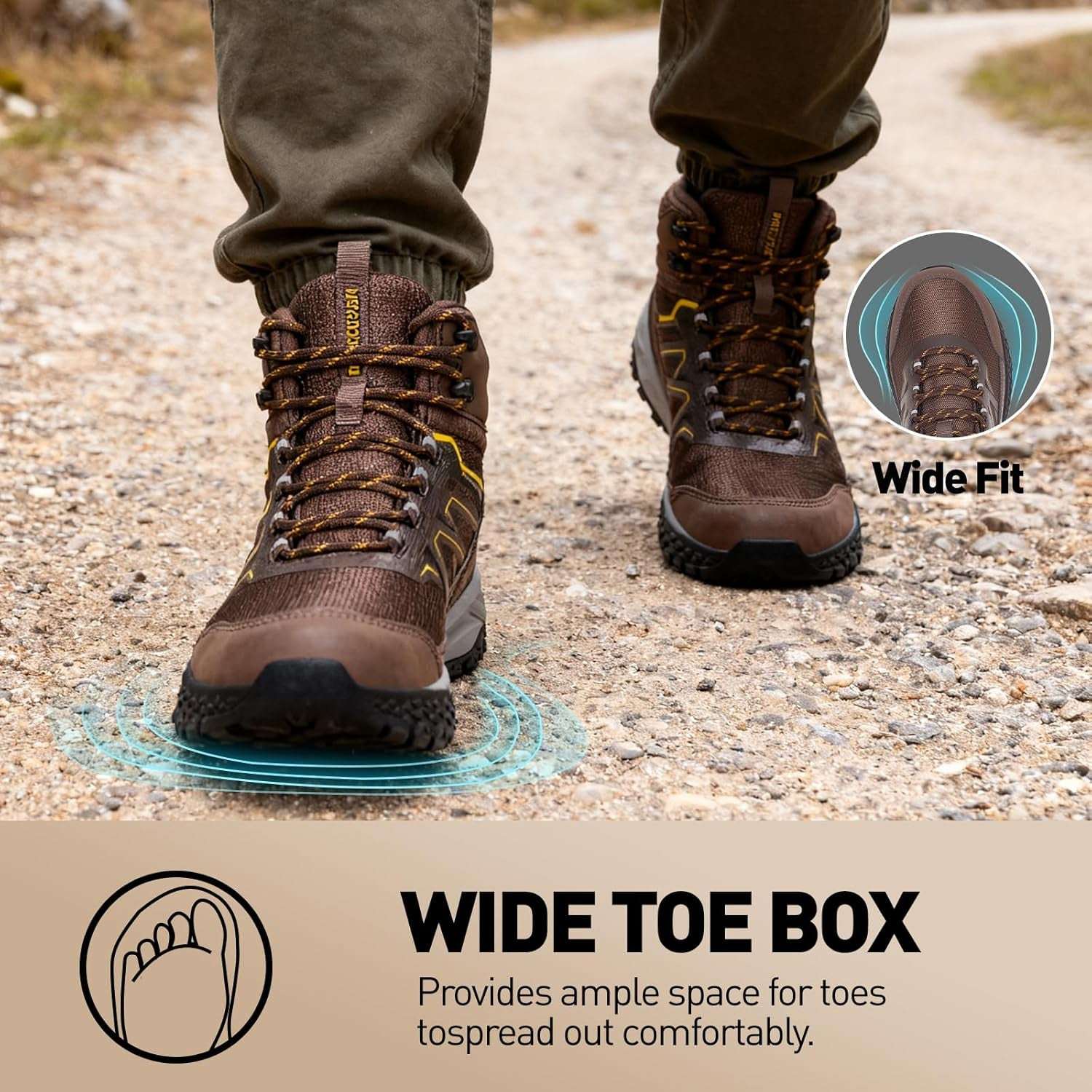 Men'S Waterproof Hiking Boots - Trekking Shoes for Men, Outdoor Camping Mountaineering Backpacking Boots, All Terrain Hiking Trail Shoes