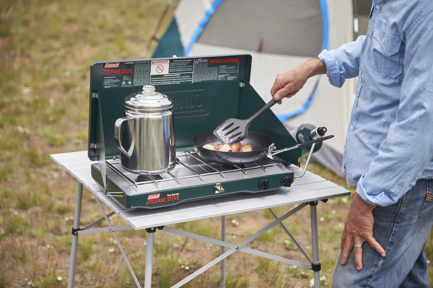 Matchlight 10,000 BTU 2-Burner Propane Stove in Black by Brand - Peak Performance Outfitters