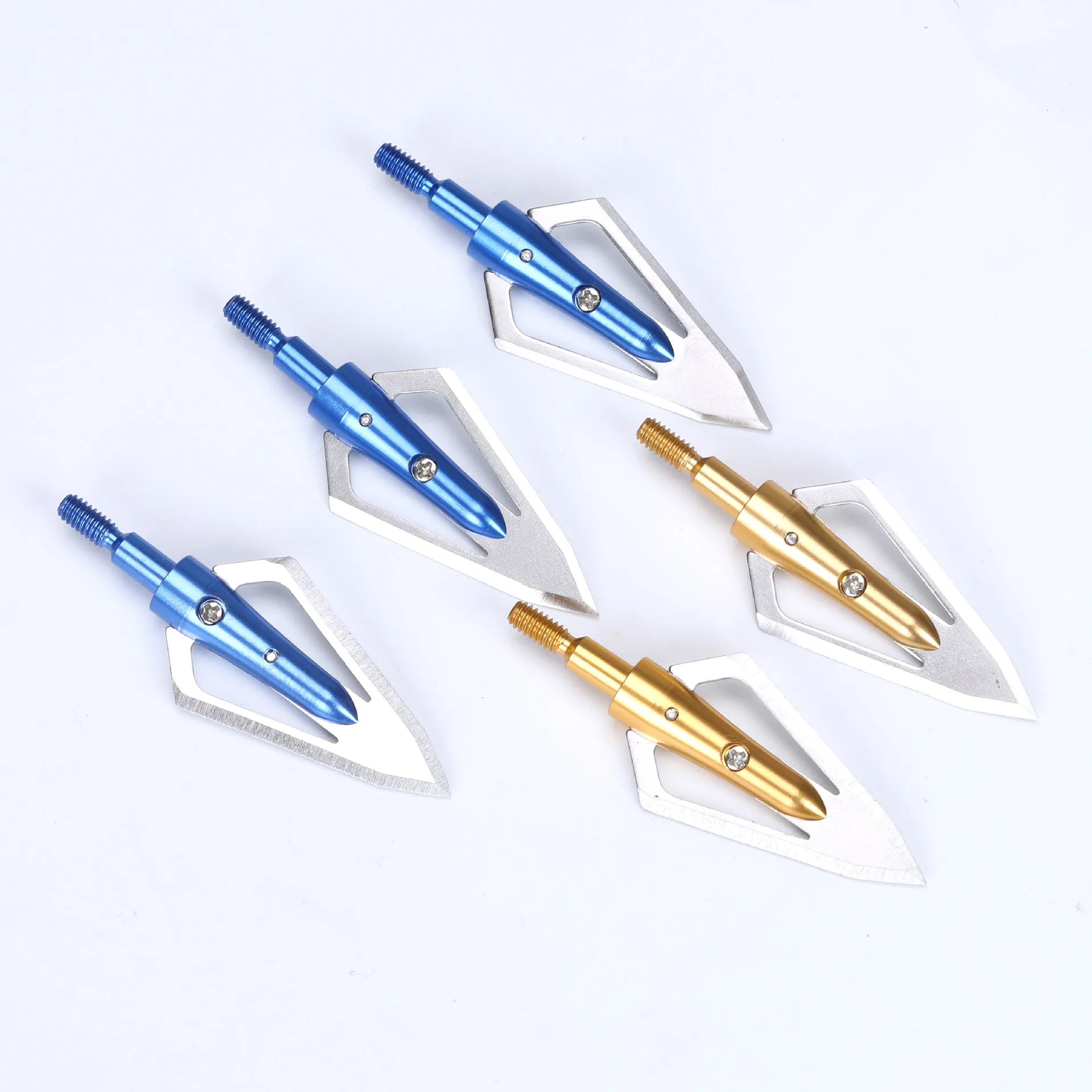 Set of 6 Hunting Arrow Broadheads 100 Grain 2-Blades Arrow Tips for Compound Bow and Arrow - Peak Performance Outfitters