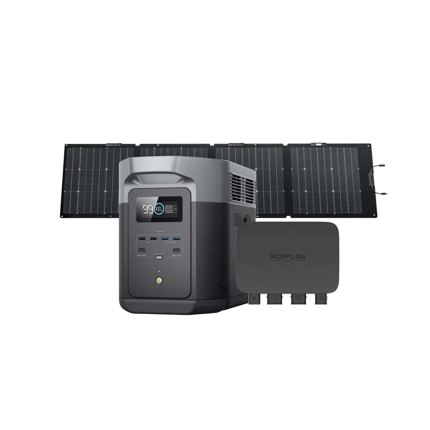 Ecoflow Portable Power Station DELTA 2 Max, 2400W LFP Solar Generator, 2046Wh Solar Powered Generator for Home Backup