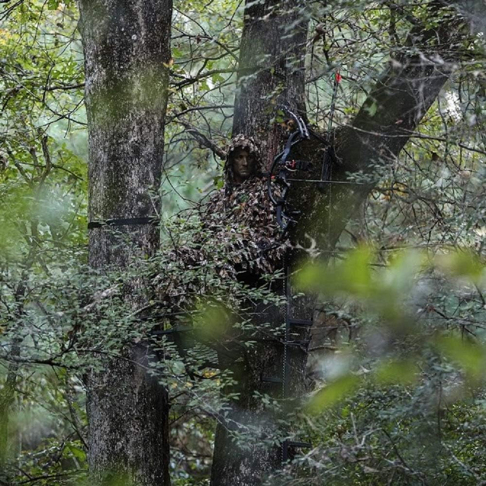 3D Leafy Ghillie Suit with Over 1,000 Laser-Cut Leaves - Lightweight and Breathable Camouflage for Hunting, Paintball, and Airsoft - Peak Performance Outfitters