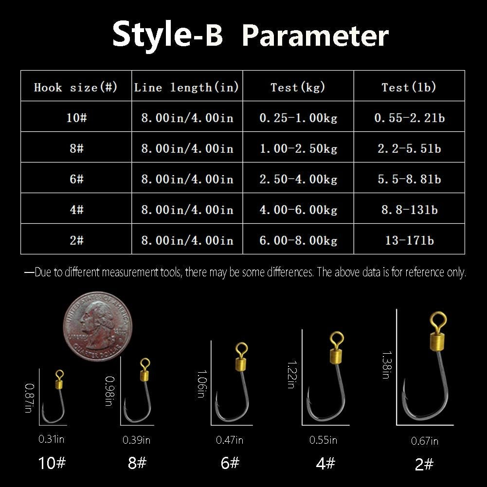 Stainless Steel Fishing Hooks and Leader Set