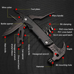 Outdoor Survival Multitool with Stainless Steel Pliers, Claw Hammer, and Nylon Sheath - Peak Performance Outfitters