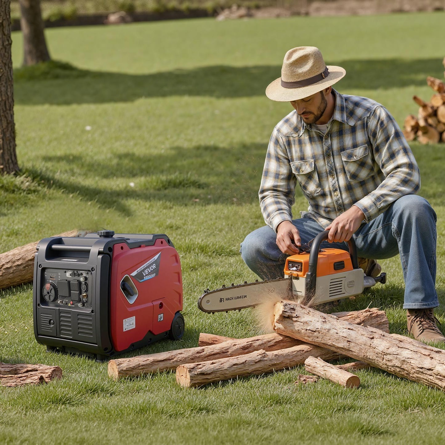 VEVOR Inverter Generator 4200W Peak Watt Quiet Generator Gas & LPG Powered