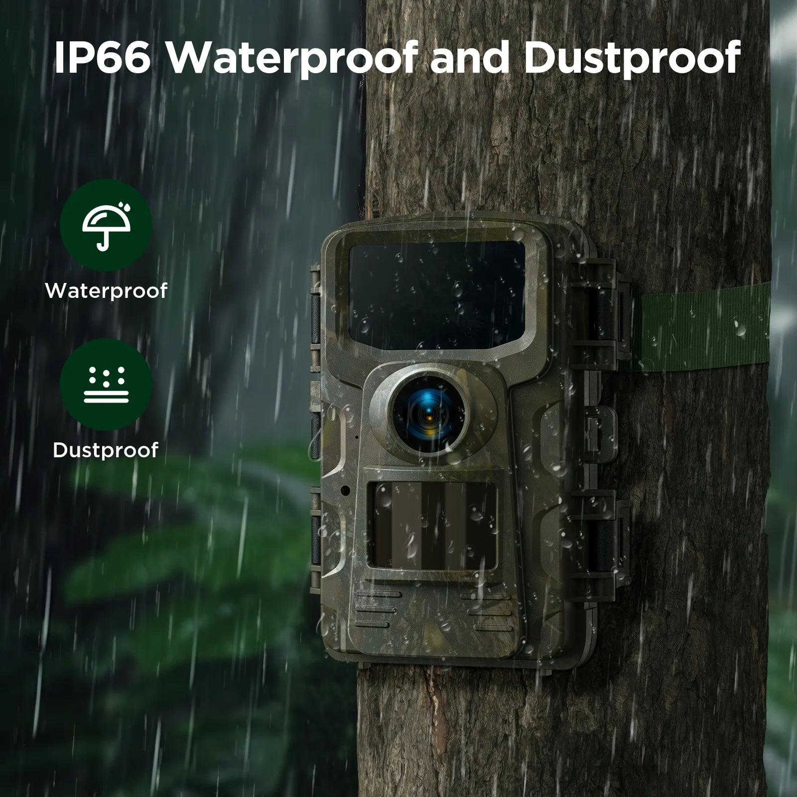 2K 36MP Trail Camera with Infrared Night Vision and Wide Angle Lens - Waterproof, Motion Activated Wildlife Scouting Camera - Peak Performance Outfitters