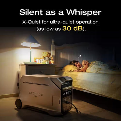 4000-Watt Output, Solar Generator DELTA Pro 3 with 2 Pcs 400W Solar Panels, LFP Battery, Home Backup, Camping&Rvs