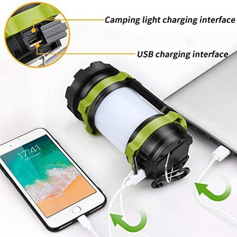 Rechargeable Camping Lantern with 4000mAh Power Bank and Flashlight - Peak Performance Outfitters