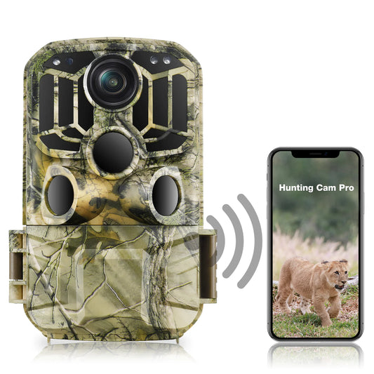 Wireless Bluetooth Trail Camera with 24MP 1296P Night Vision, 3 PIR Sensors, 0.2S Motion Activation, IP66 Waterproof Rating, 2.0 LCD Screen - Ideal for Outdoor Wildlife Monitoring and Hunting Deer - Peak Performance Outfitters