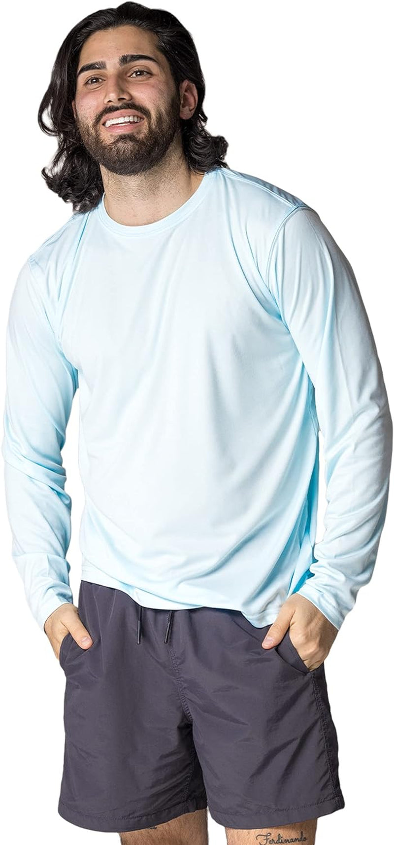 Men's Long Sleeve Outdoor T-Shirt with UPF 50+ Sun Protection for Fishing, Running, Hiking, and Swimming - Peak Performance Outfitters