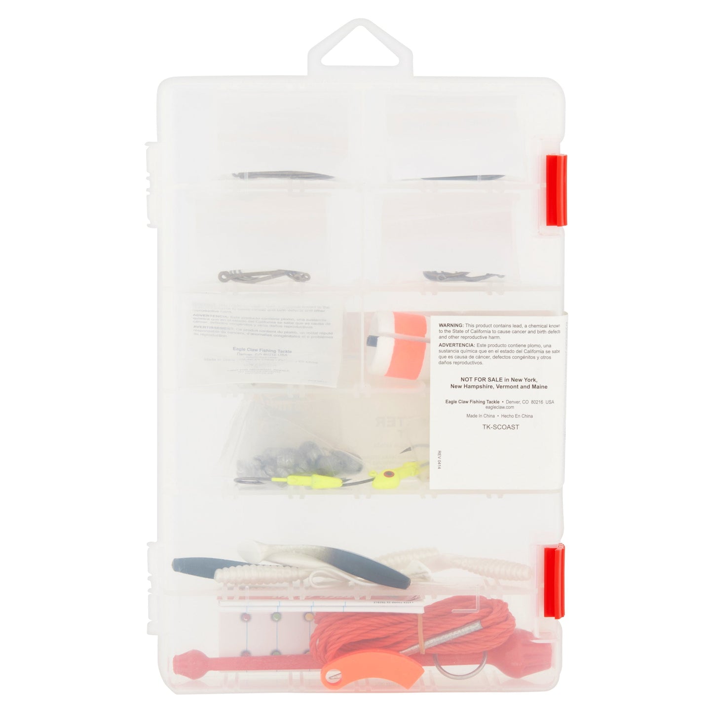 Clear Small South Coastal Saltwater Fishing Tackle Box Kit - Peak Performance Outfitters