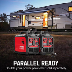Portable Powered 3600W,Usb Output, Low Noise Quiet for Home Gas Inverter Generator EPA Compliant