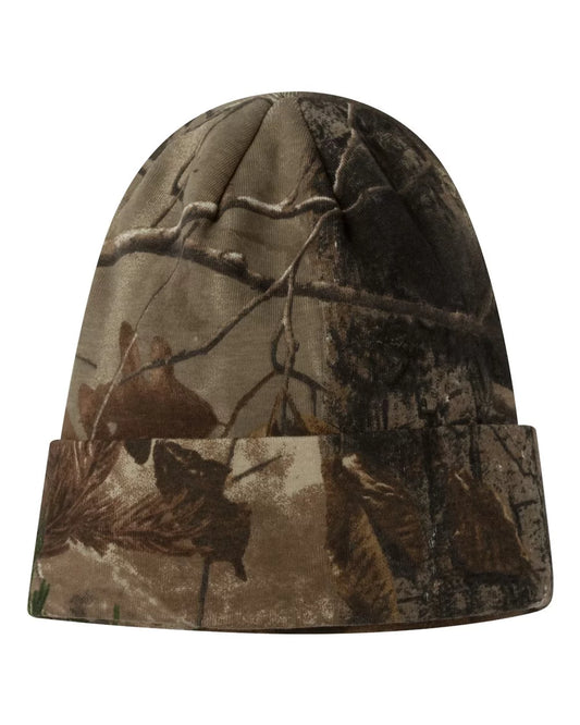 Realtree All Purpose camo knit beanie 12-inch for deer and turkey hunting concealment