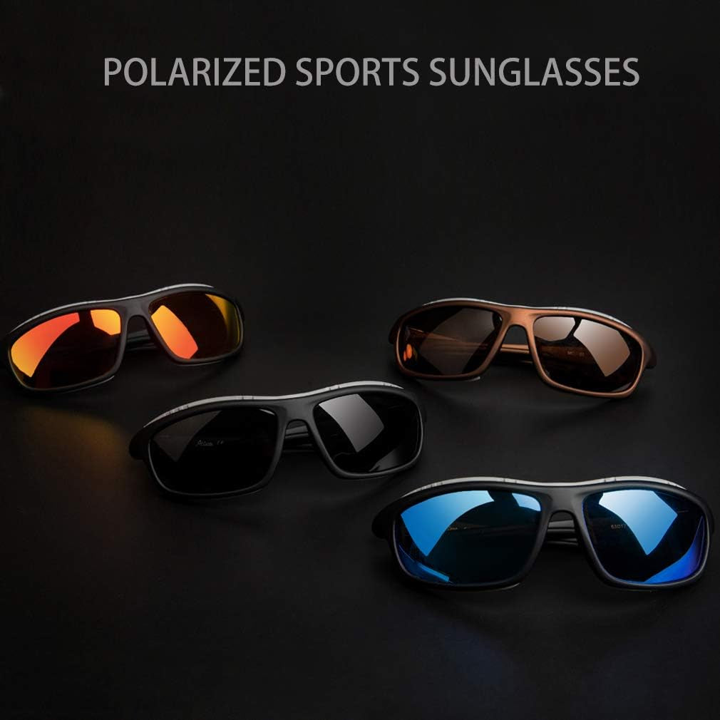 Men's Polarized Sports Sunglasses with 100% UV Protection for Driving, Fishing, Running, and Cycling - Peak Performance Outfitters