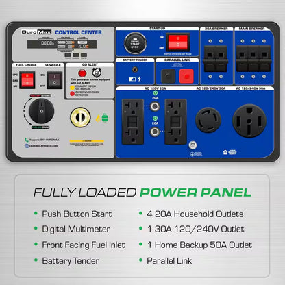 9,500 Watt Remote Start Quite Low THD Portable Tri-Fuel Inverter Generator
