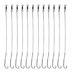 20-Piece Wire Leader Hook Rigs with Baitholder Fishing Hook and Nylon Coated Fishing Wire - Peak Performance Outfitters