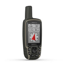 Garmin GPSMAP 64Sx handheld GPS device with altimeter, compass, and preloaded TopoActive maps in black and tan.