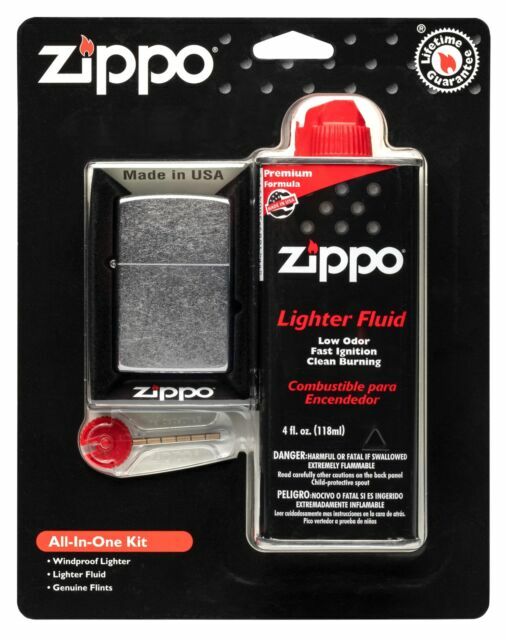 Zippo all-in-one emergency fire kit with windproof lighter, fire starters, and tinder cubes